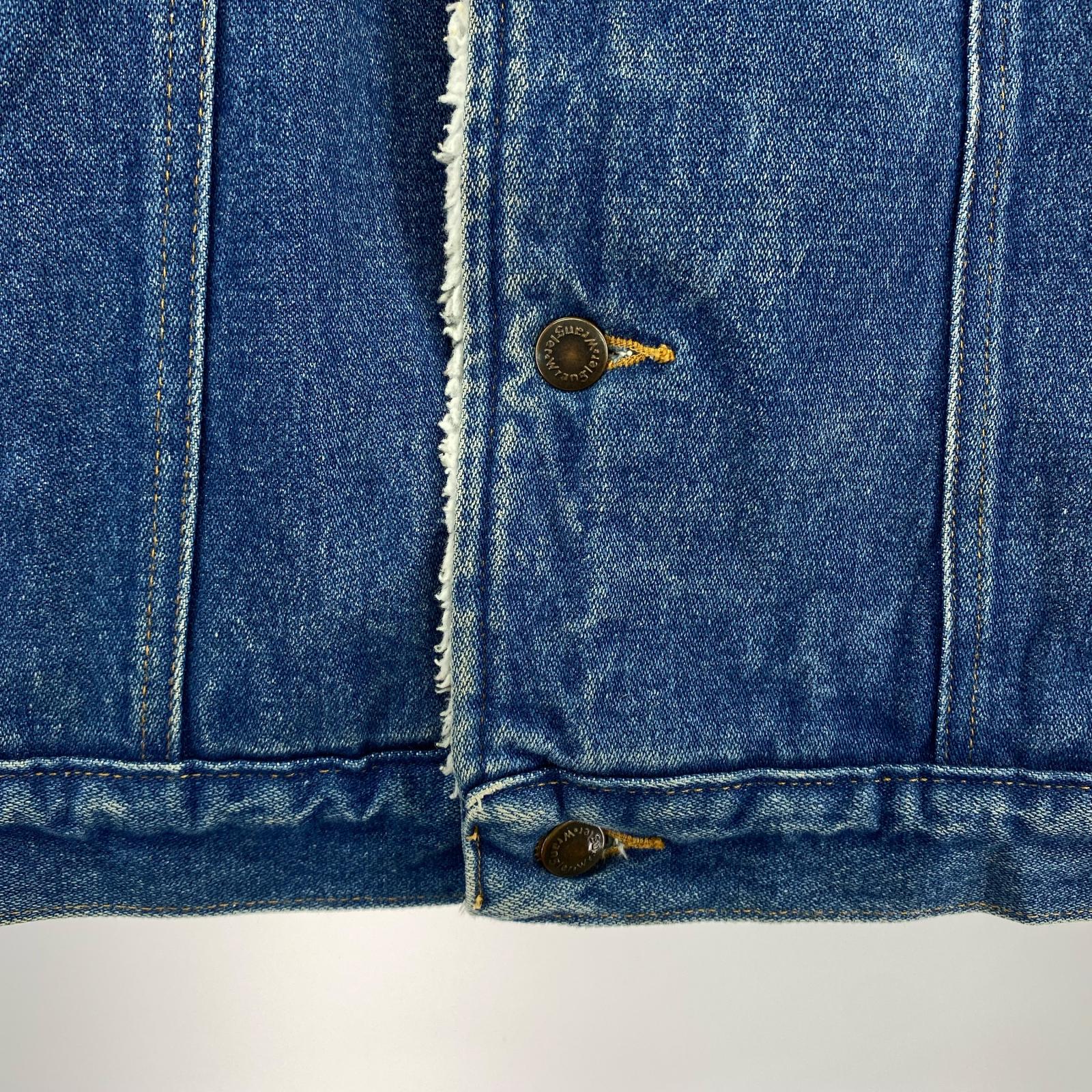 デニムジャケット Wrangler ノーカラー デニムジャケット ブルー ブルー