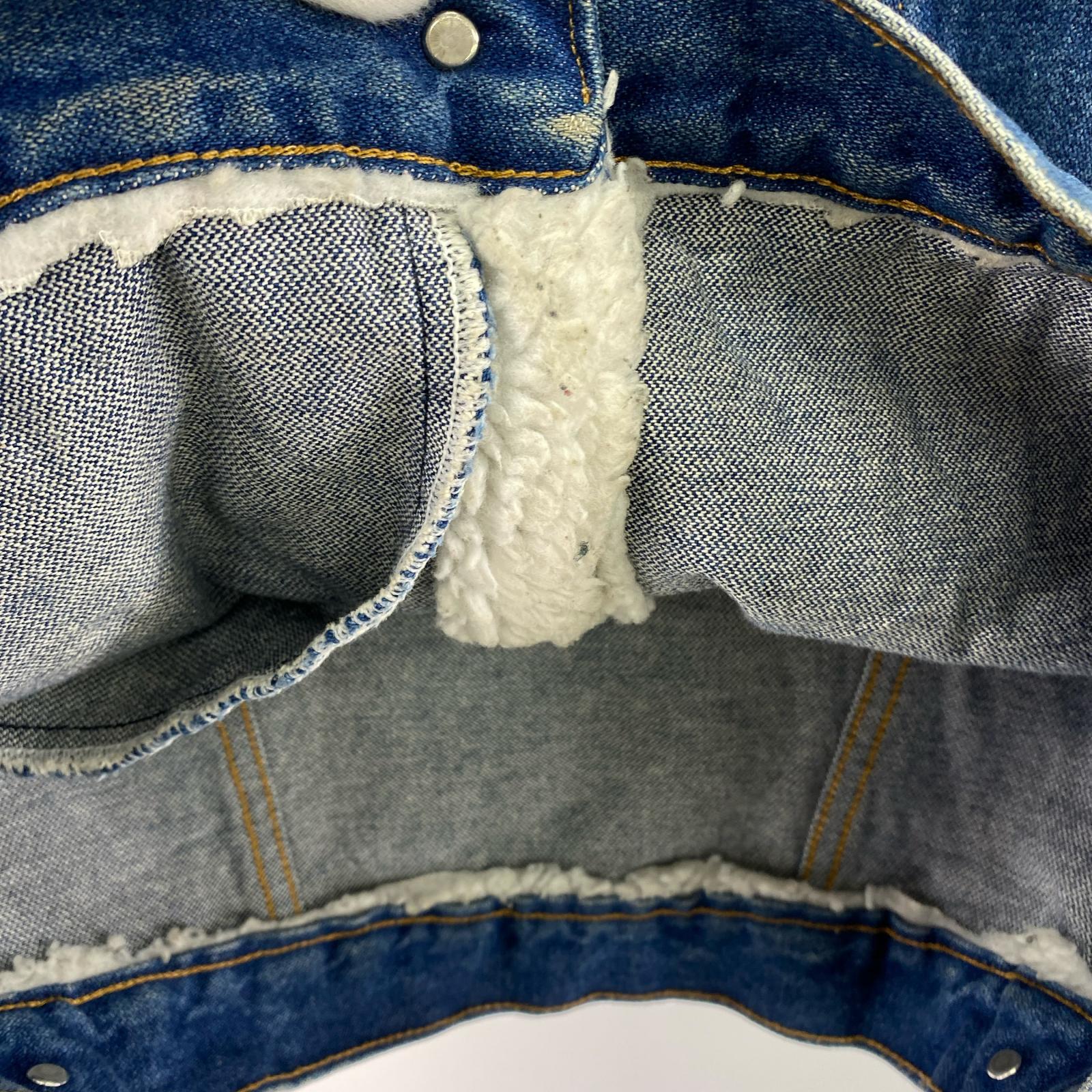 デニムジャケット Wrangler ノーカラー デニムジャケット ブルー ブルー