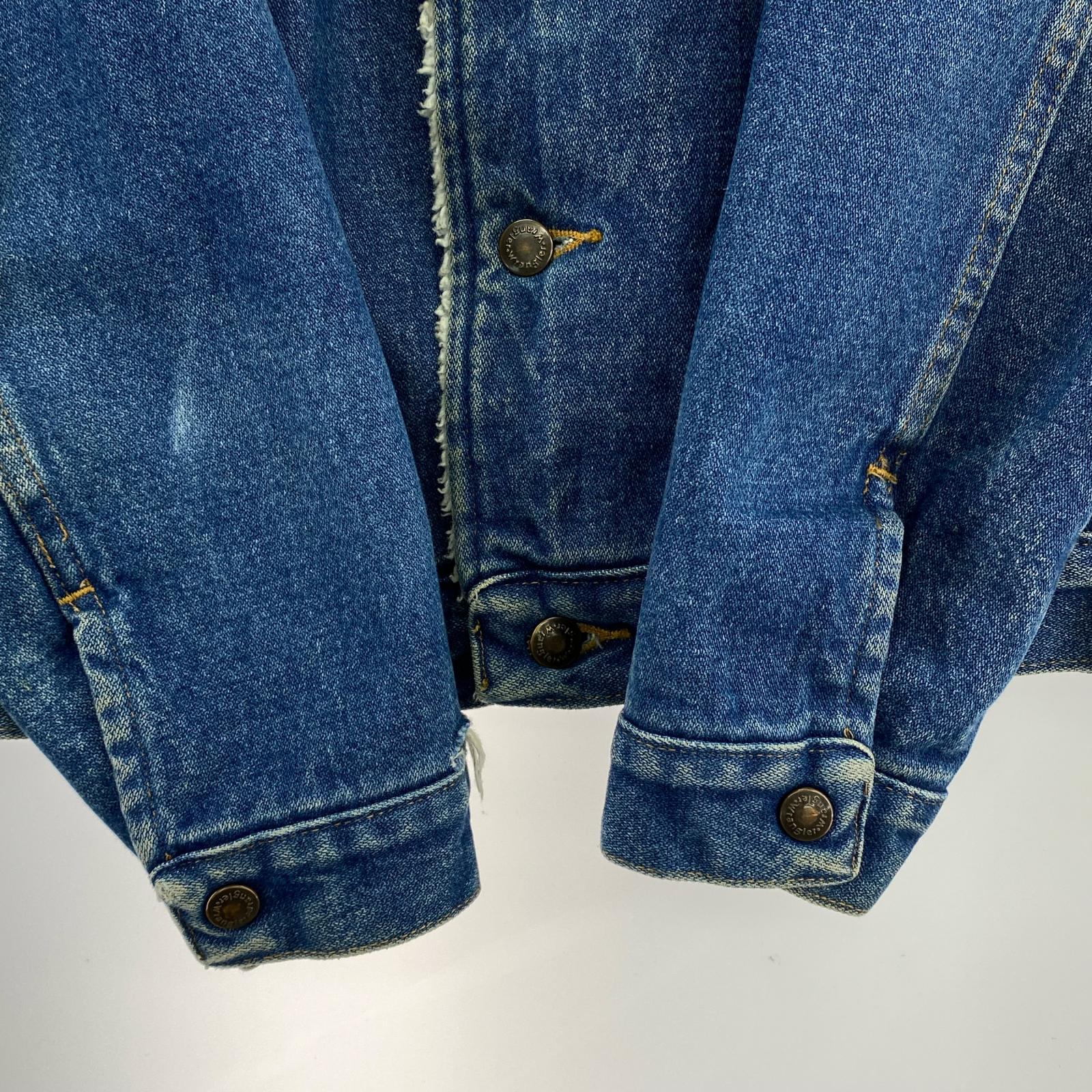 デニムジャケット Wrangler ノーカラー デニムジャケット ブルー ブルー