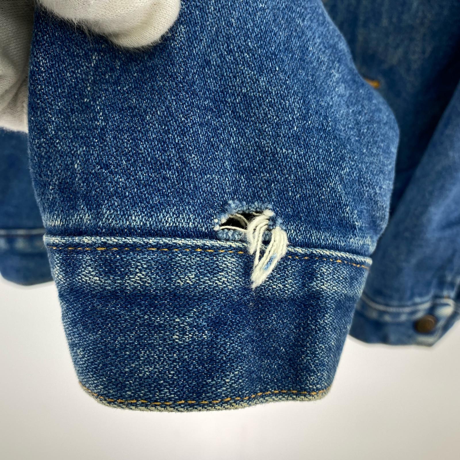 デニムジャケット Wrangler ノーカラー デニムジャケット ブルー ブルー