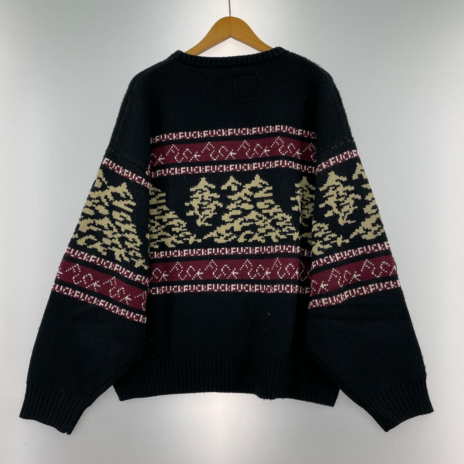 ニット shutter tokyo ×TAPPEI FUCK KNIT L ブラック L ブラック