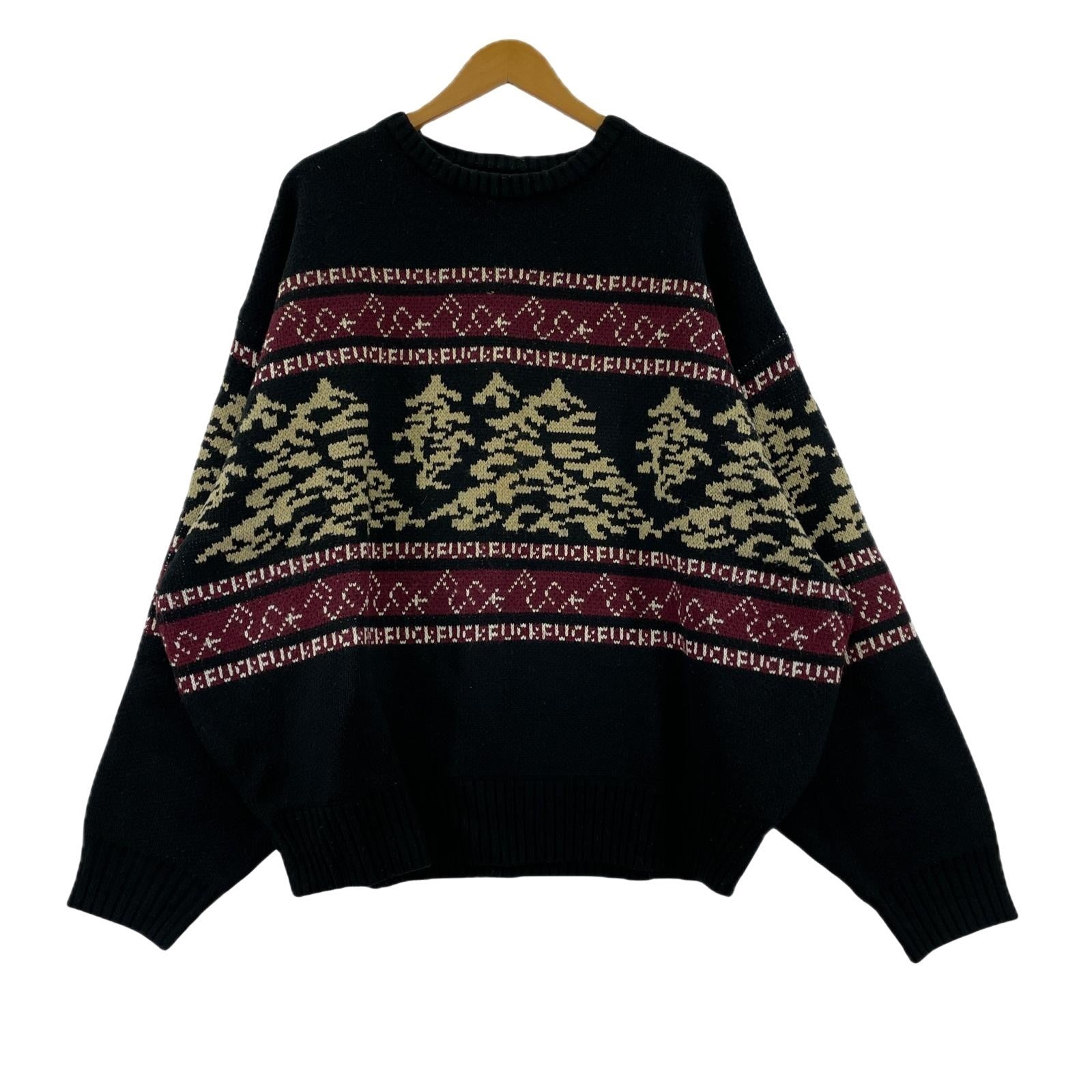 ニット shutter tokyo ×TAPPEI FUCK KNIT L ブラック L ブラック