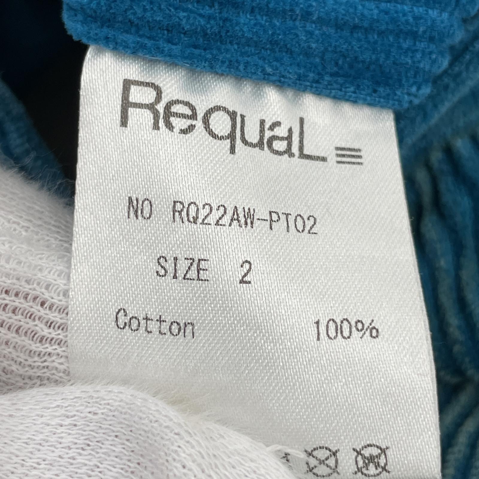 パンツ RequaL 22AW レイヤード コーデュロイパンツ 2 青 2 ブルー
