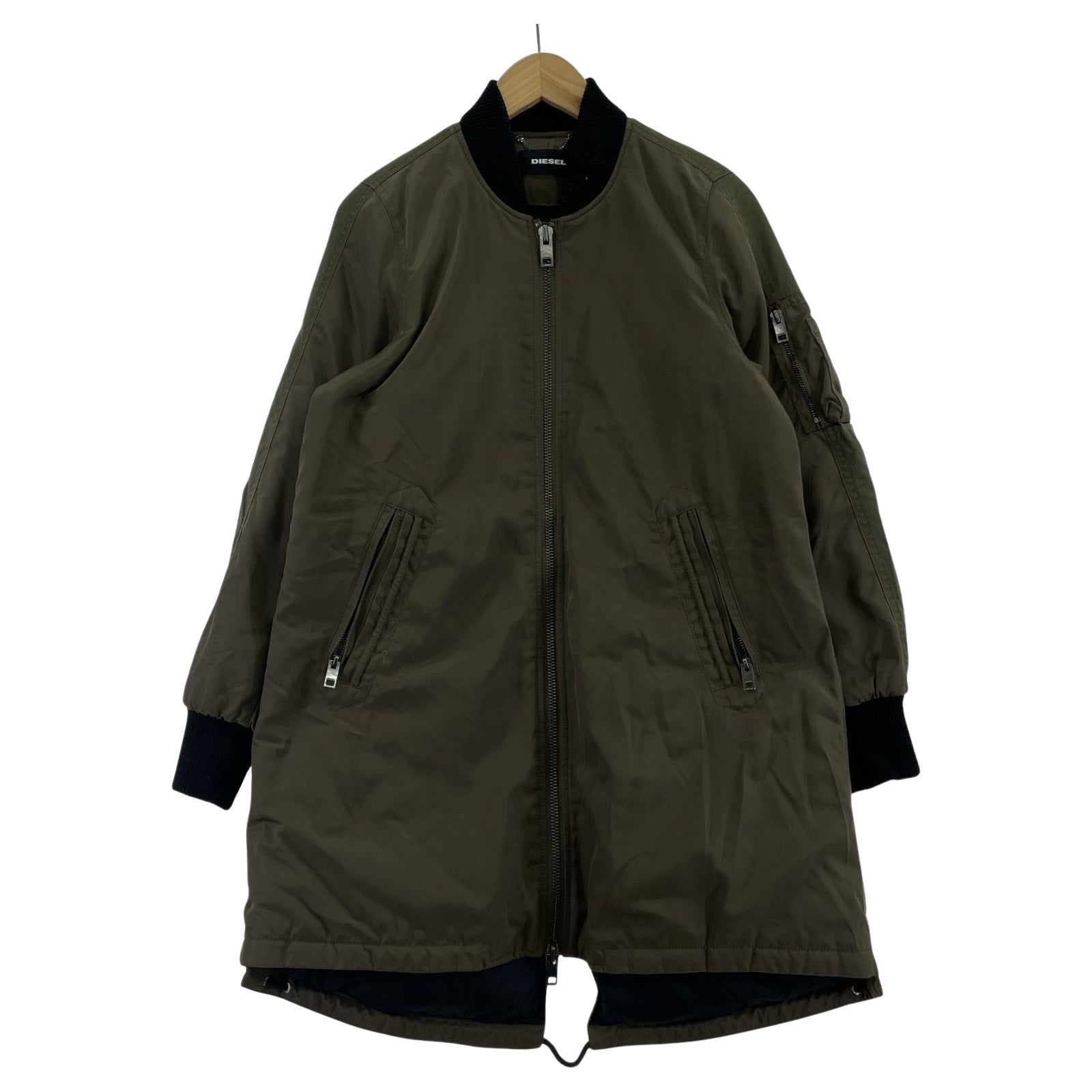 ジャケット DIESEL フィッシュテール ロングMA-1 オリーブ (XXS) カーキ