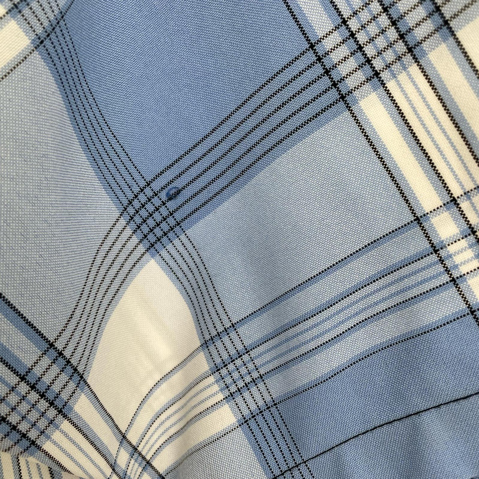 半袖Tシャツ Ranchero チェック 水色 (L)