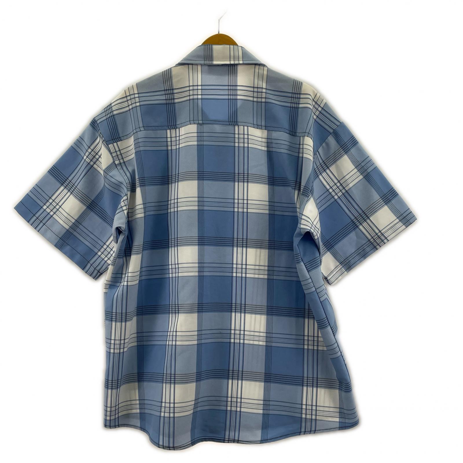 半袖Tシャツ Ranchero チェック 水色 (L)