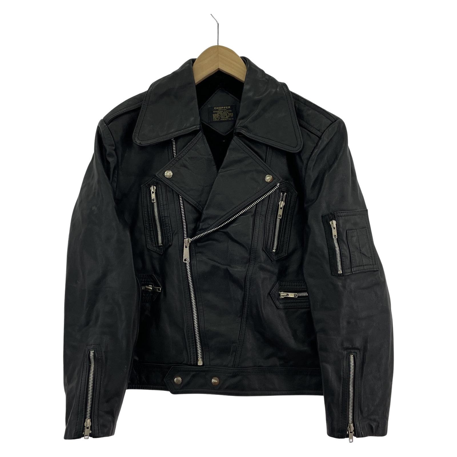 レザージャケット CHOPPER COOLS HIDEMITSU ダブルライダース ブラック
