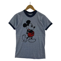 半袖Tシャツ ミッキープリント リンガー ネイビー ブルー