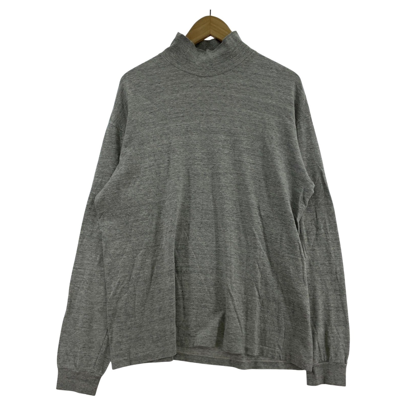 長袖Tシャツ SEAMLESS HI NECK LS TEE (4) グレー