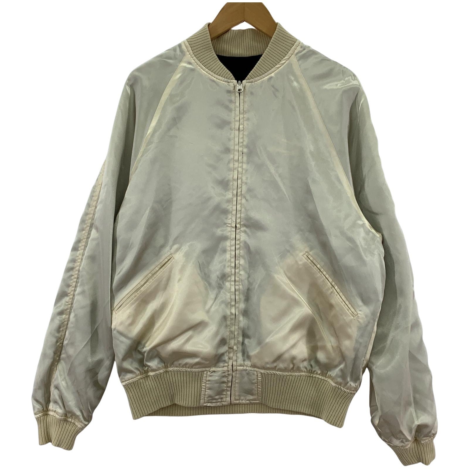 ジャケット 兎 富士 リバーシブルスカジャン 黒 (M) M