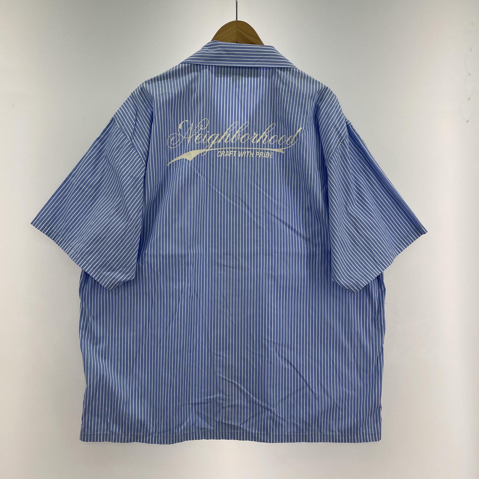 半袖シャツ 24SS STRIPE WORK SHIRT(XL) ブルー