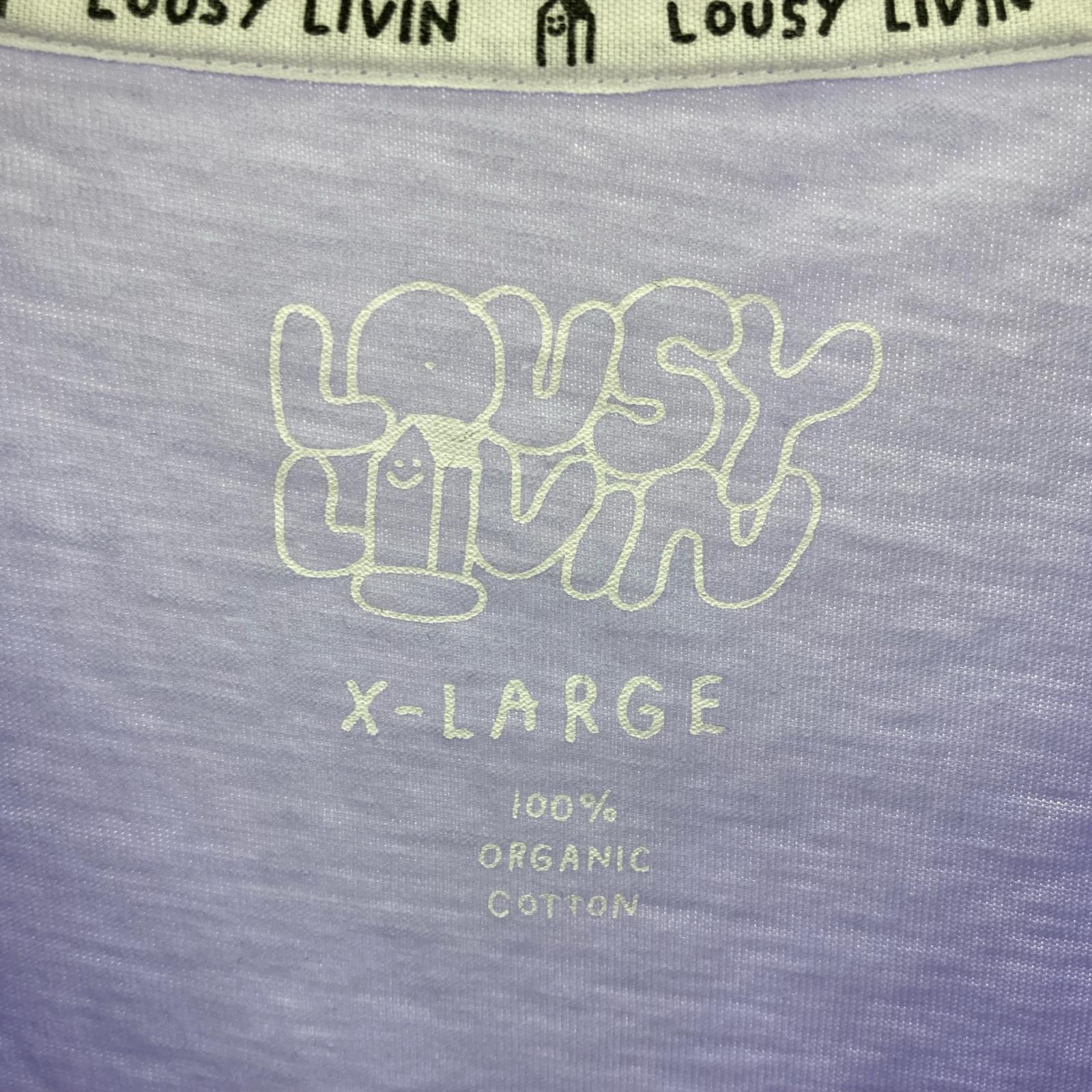 半袖Tシャツ LOUSY LIVIN プリント(XL) パープル