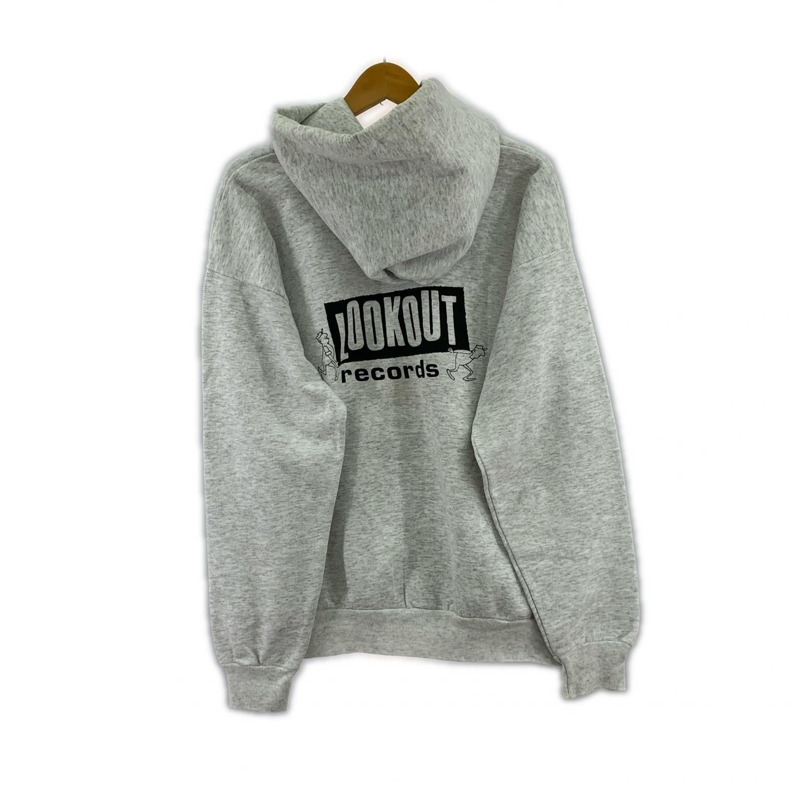 パーカー 00s HANES LOOKOUT records スウェットパーカー(L) L グレー