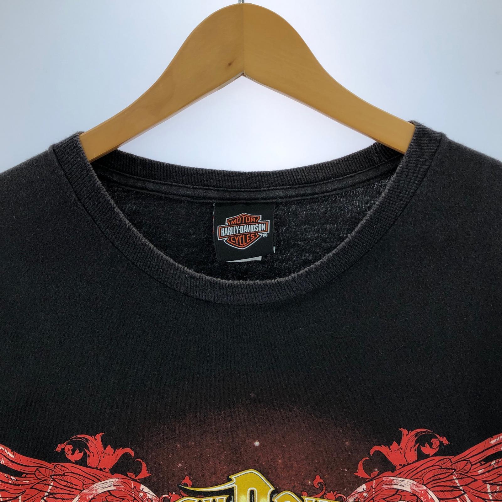 半袖Tシャツ 00s S/Sスカルプリントカットソー ブラック