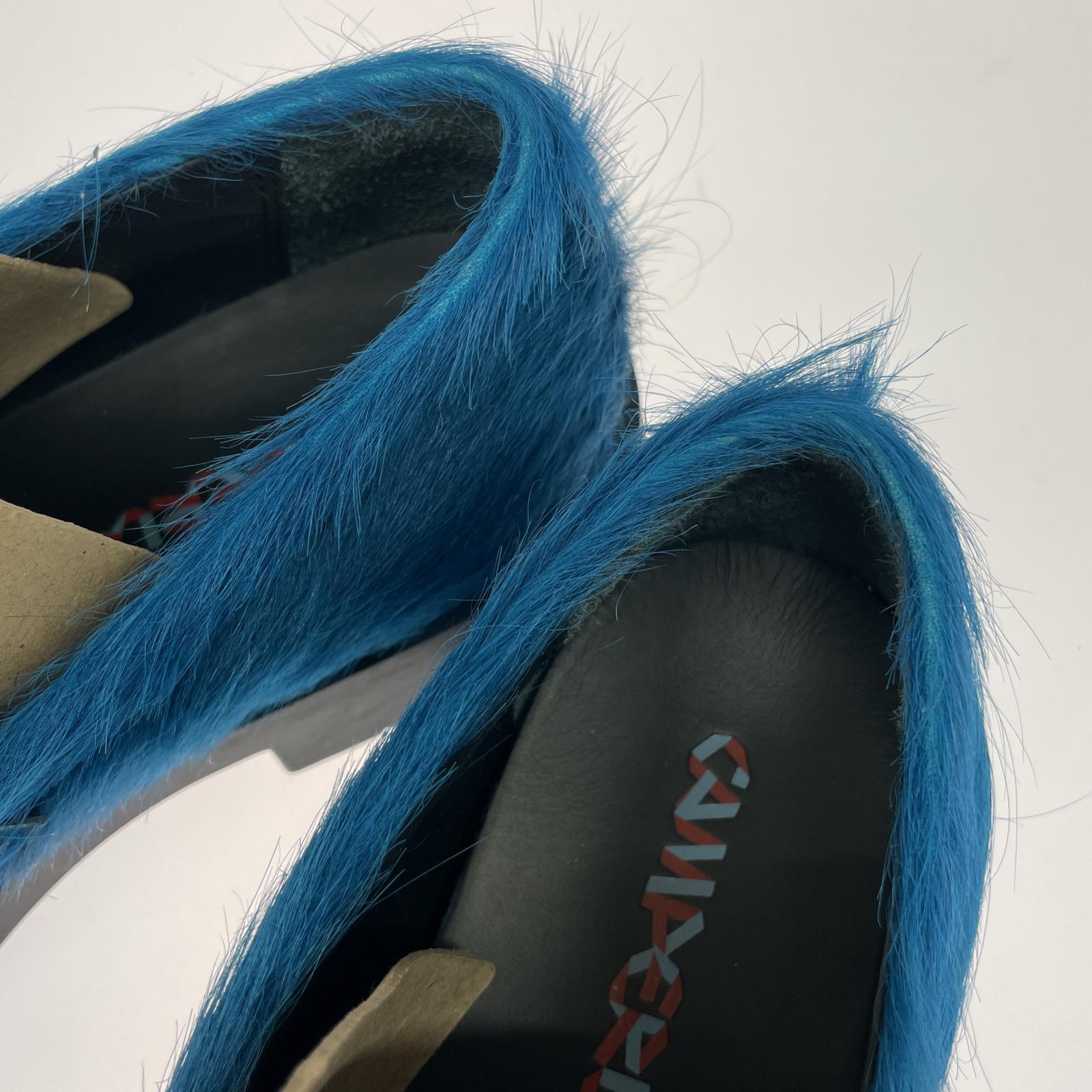 シューズ CAMPERLAB ファー ローファー サイズ41 ブルーハラコレザー 41 ブルー