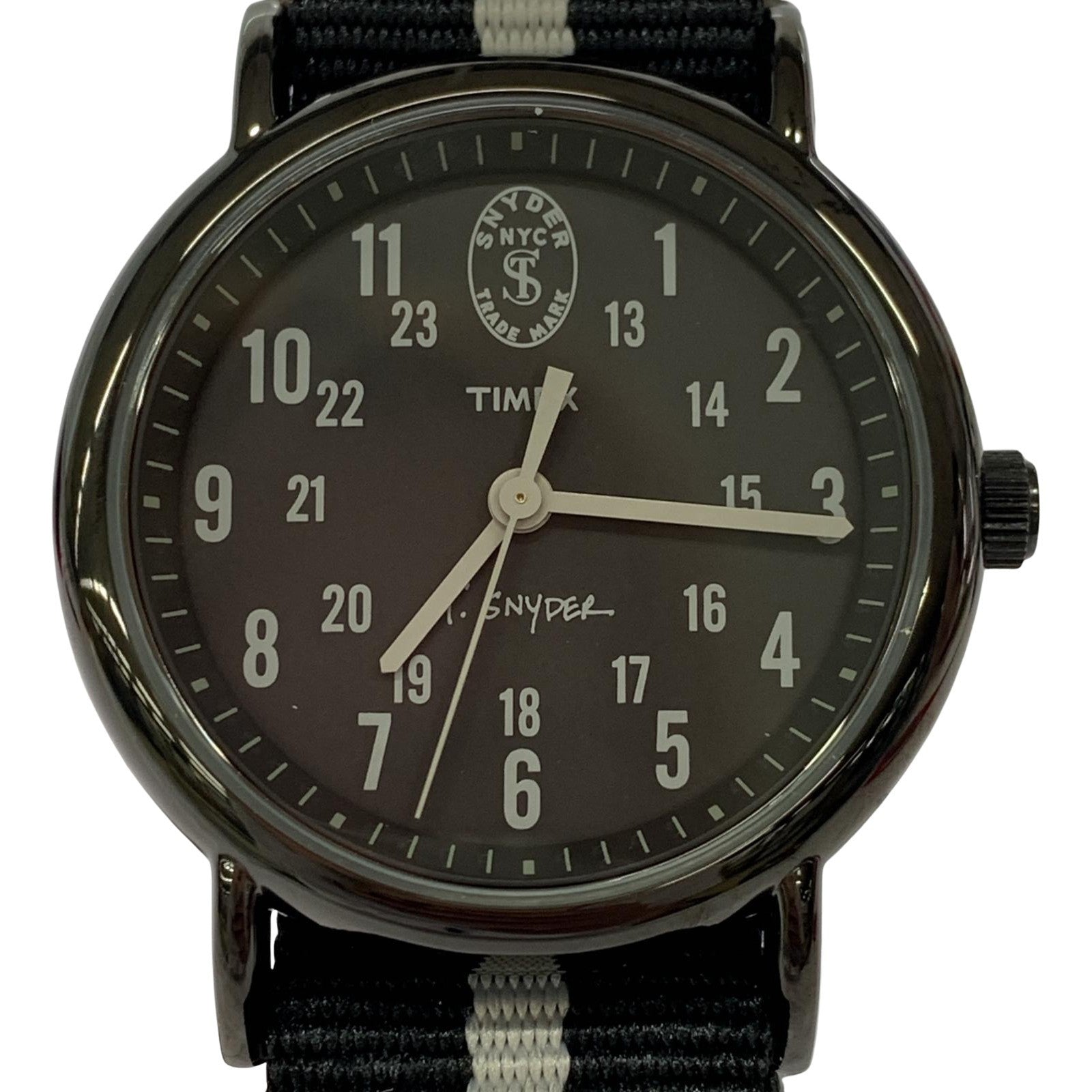腕時計 TODD SNYDER×TIMEX ナローベルト 腕時計 ブラック