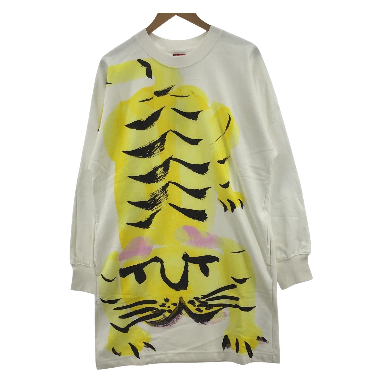 ワンピース KENZO Akae Bowing Tiger' Kimono Sweatshirt Dress スウェットワンピース S ホワイト S ホワイト