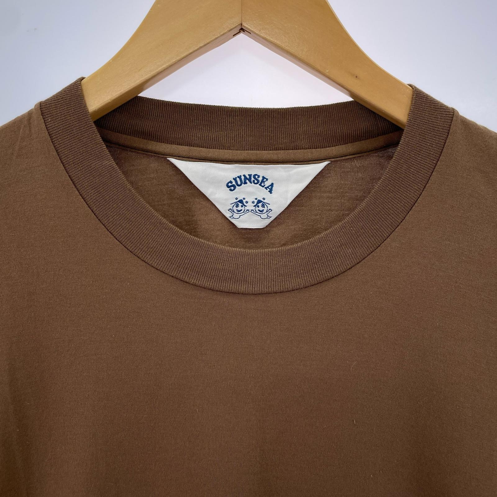 長袖Tシャツ SUN SEA 21AW LAYERED 2TONE T 茶 (3) 3