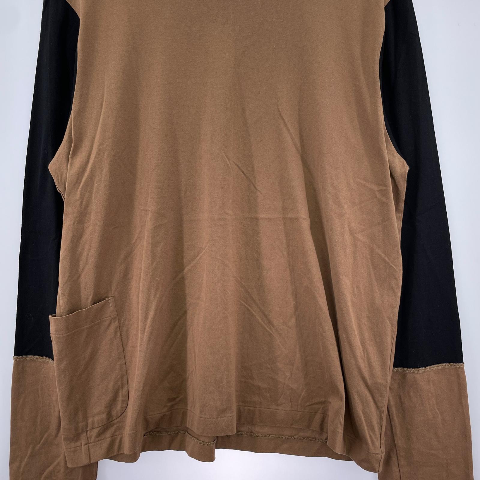 長袖Tシャツ SUN SEA 21AW LAYERED 2TONE T 茶 (3) 3
