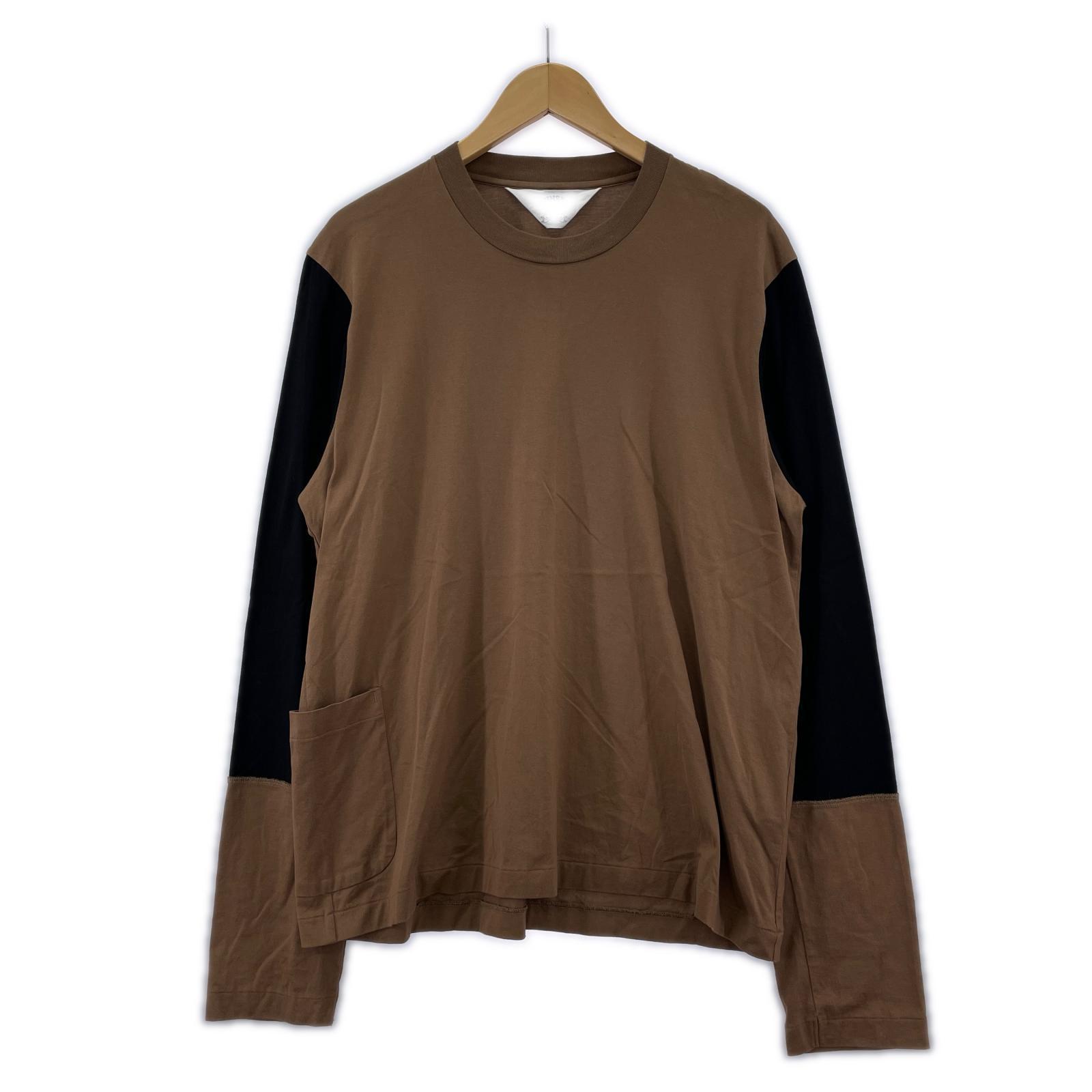 長袖Tシャツ SUN SEA 21AW LAYERED 2TONE T 茶 (3) 3
