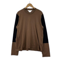 長袖Tシャツ SUN SEA 21AW LAYERED 2TONE T 茶 (3) 3