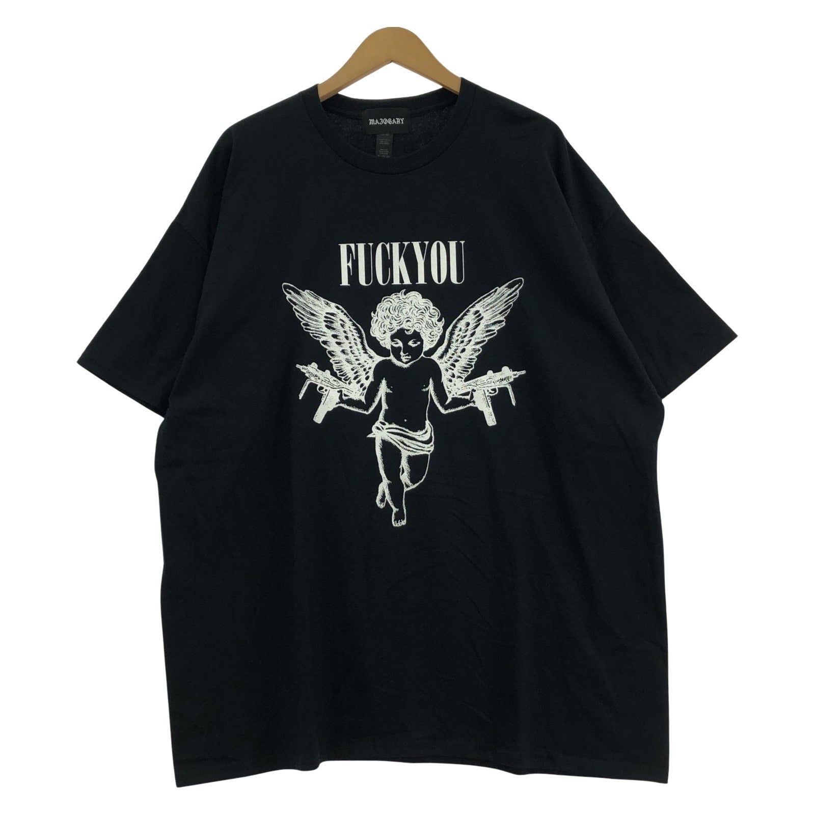半袖Tシャツ MAJOGARY Fuckyou Angel Tee 黒(2XL) ブラック