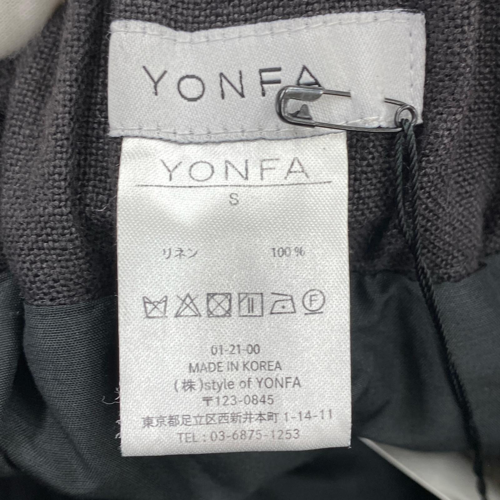 ロングスカート YONFA リネン スカート グレー S