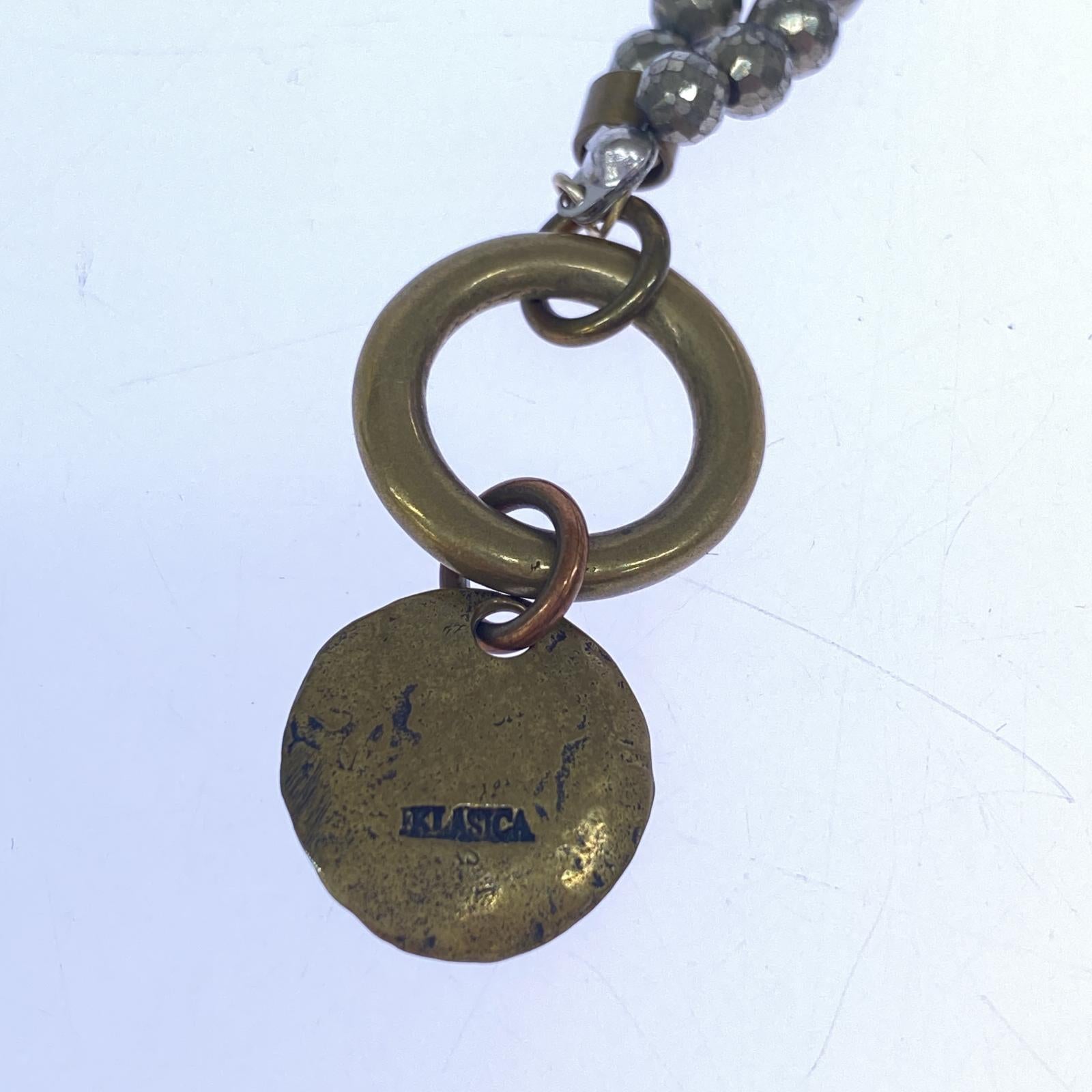 ブレスレット ANTIQUE BANGLE シルバー ブラス