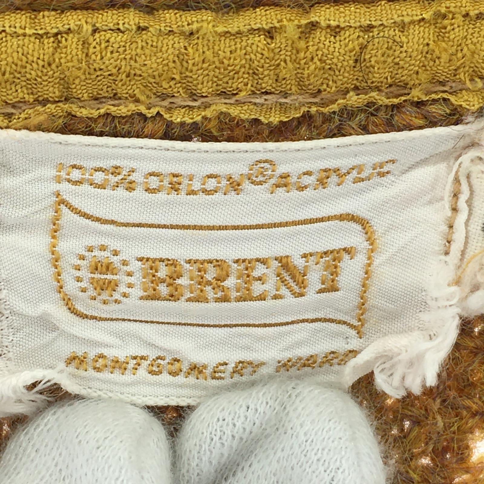 ニット BRENT 60s モヘア 茶 S ブラウン