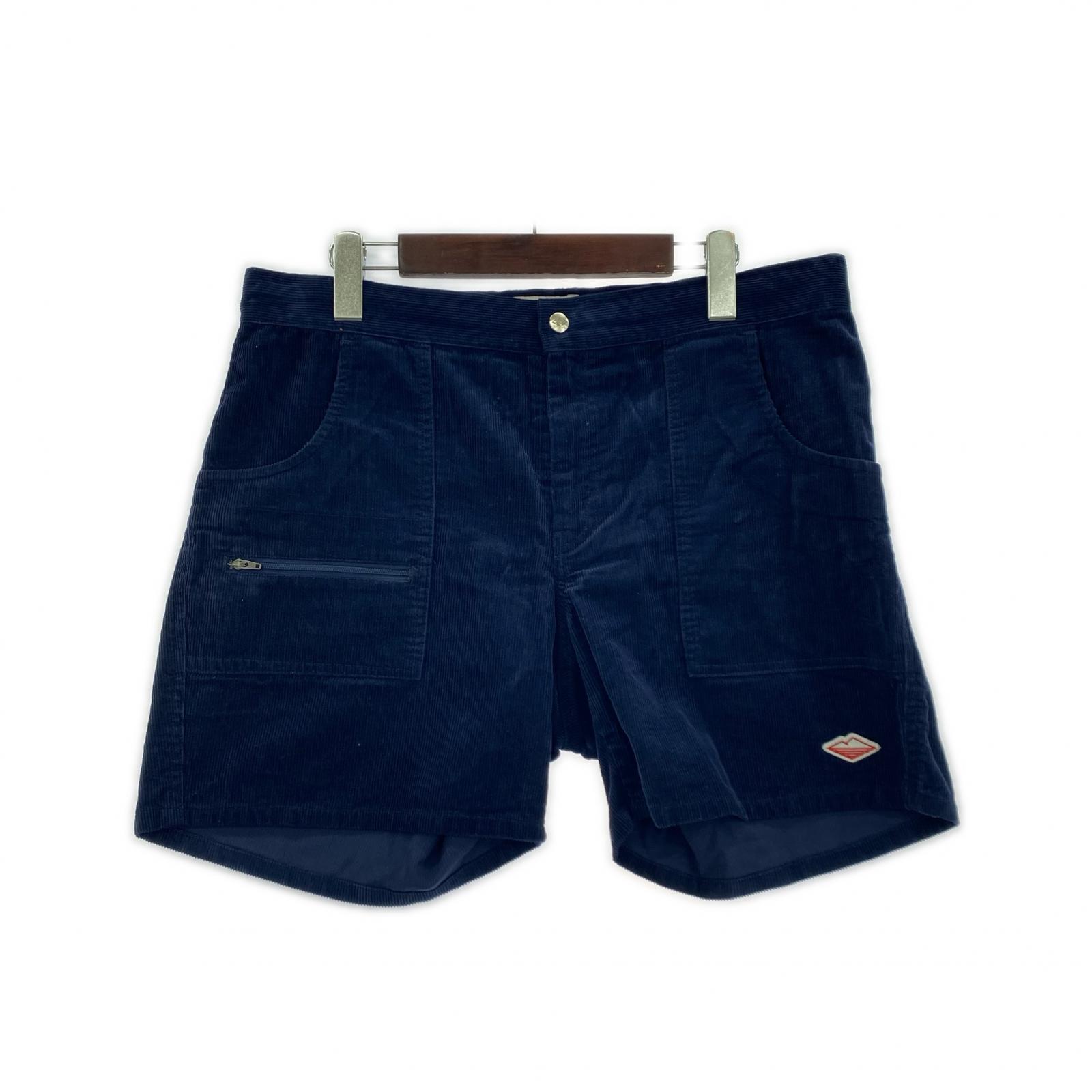 ショートパンツ コーデュロイ 紺 (M) M ネイビー