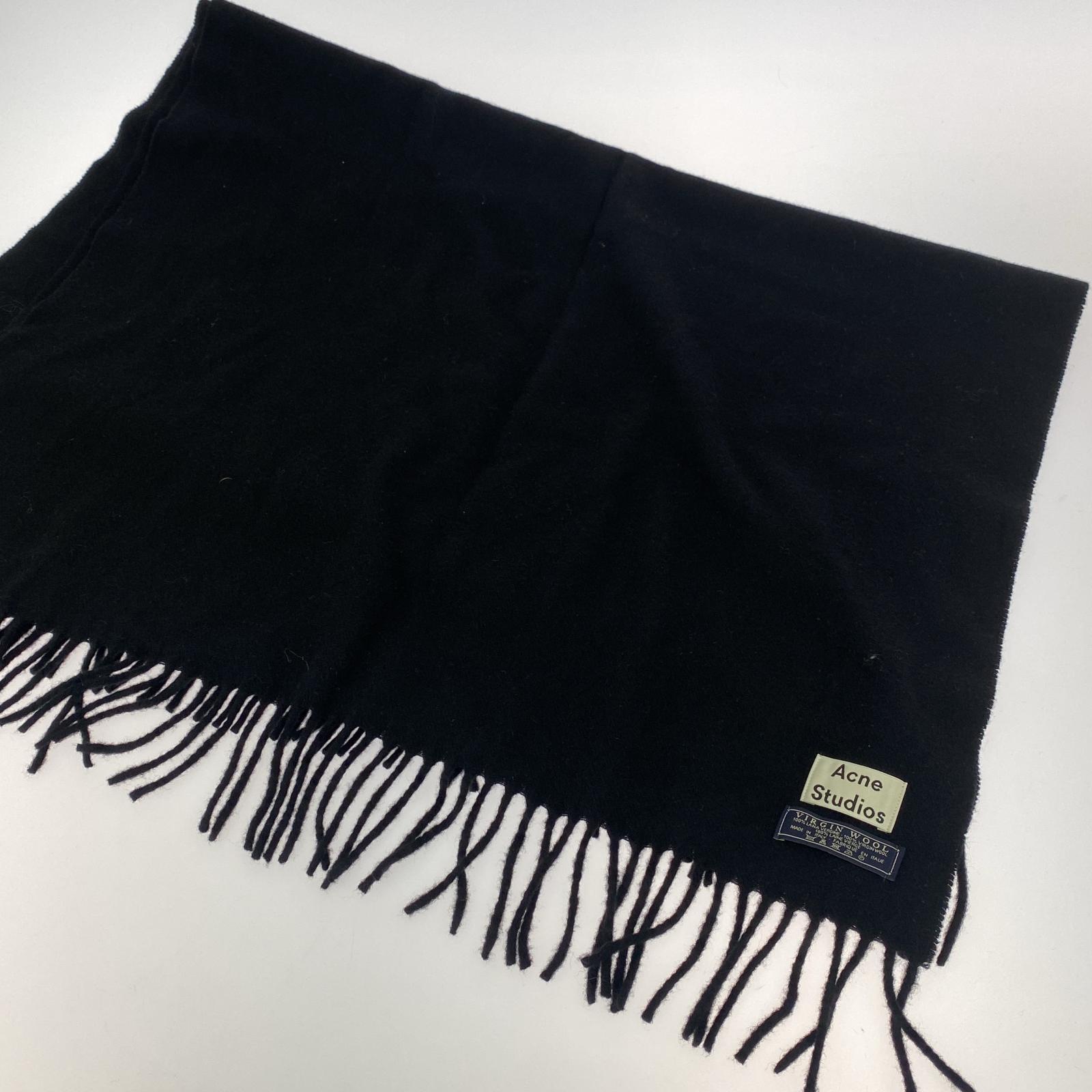 その他アクセサリー VIRGIN WOOL マフラー 黒 ブラック