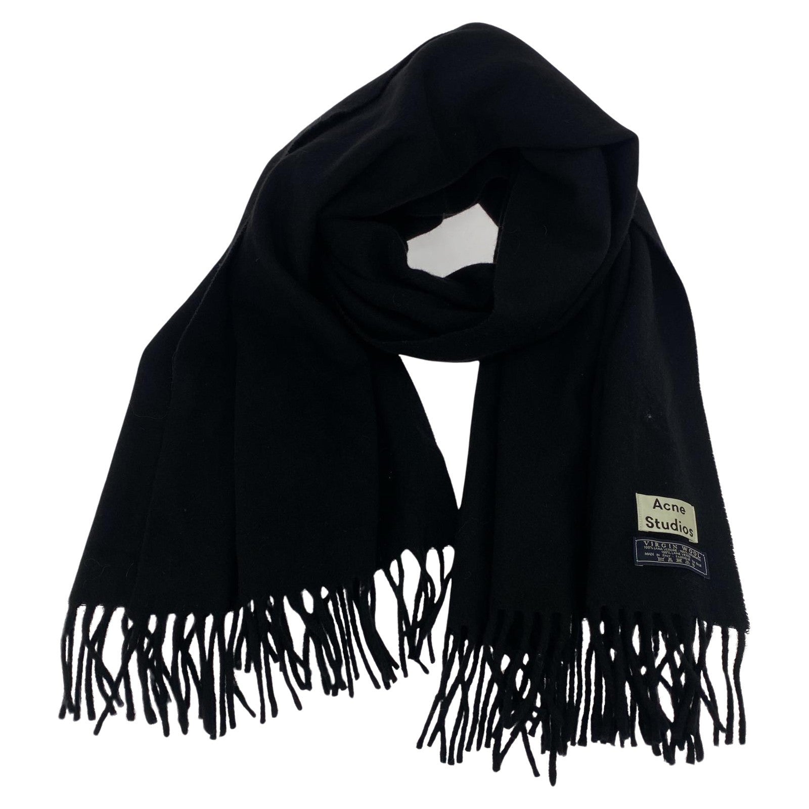 その他アクセサリー VIRGIN WOOL マフラー 黒 ブラック