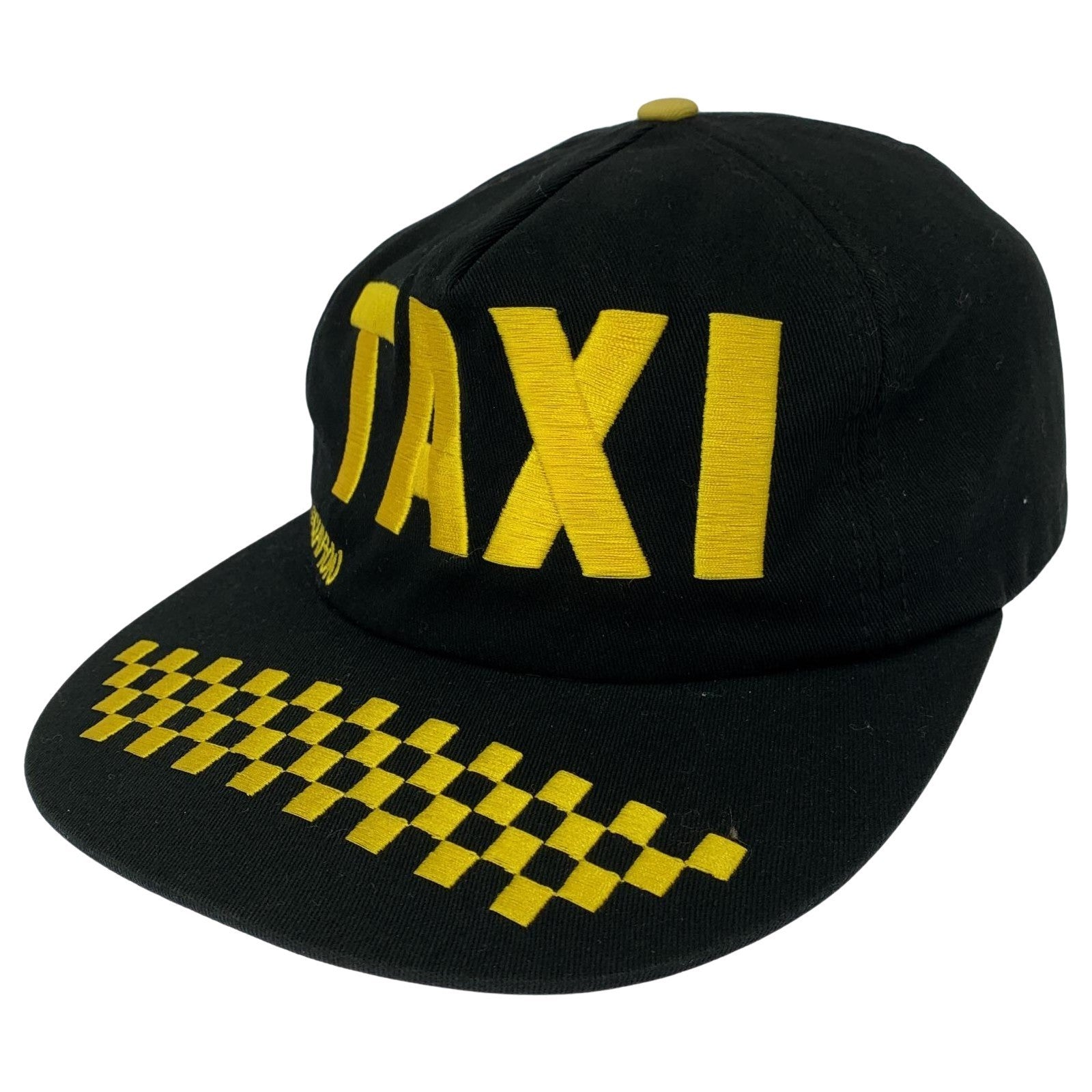 キャップ Clayton Patterson TAXI EMBROIDERY 刺繍キャップ ブラック×イエロー