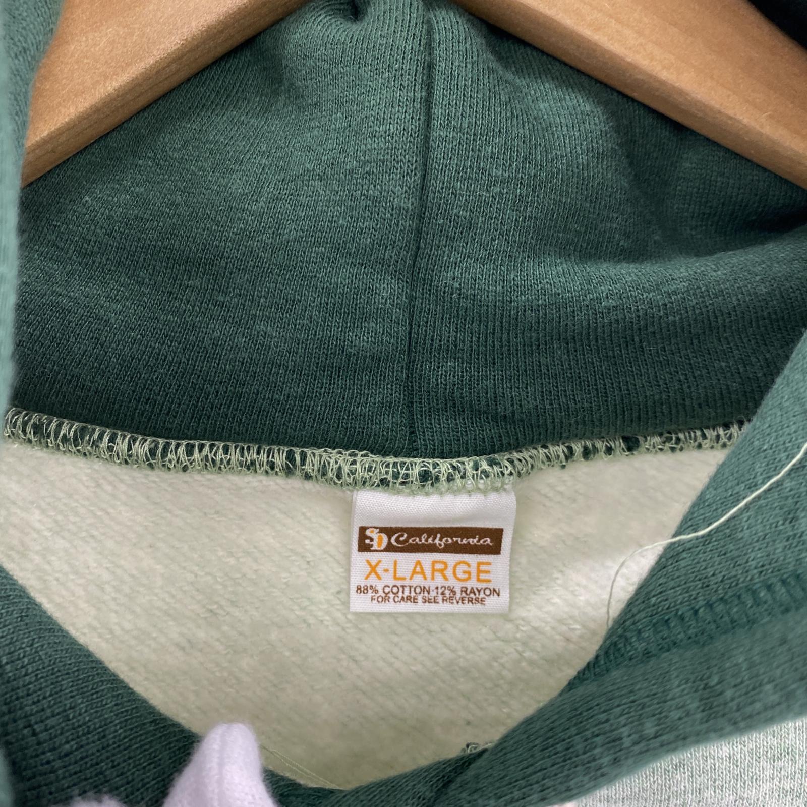 パーカー STANDARD CALIFORNIA SD 88/12 Diner Logo 2 tone Hood Sweat XL グリーン グリーン