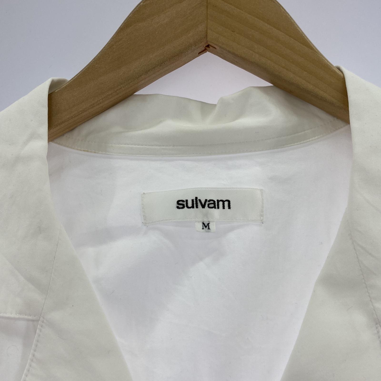 長袖シャツ SLASH OPEN COLLAR SHIRT M ホワイト