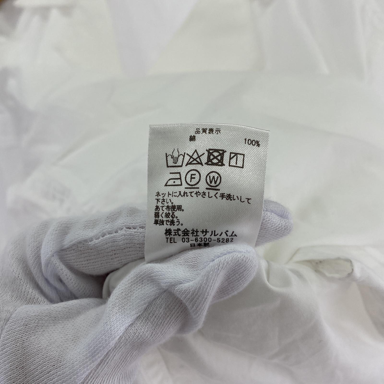 長袖シャツ SLASH OPEN COLLAR SHIRT M ホワイト