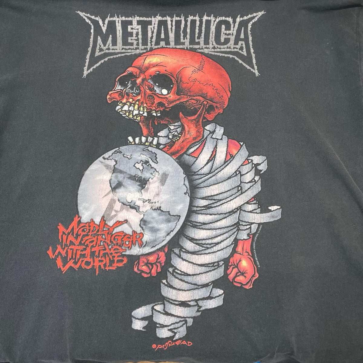 半袖Tシャツ 00s METALLICA PUSHEAD バンドTシャツ 2004年 DELTA2枚ボディ LL ブラック