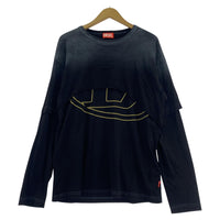 長袖Tシャツ T-Besh-Cut レイヤードロンT S ブラック