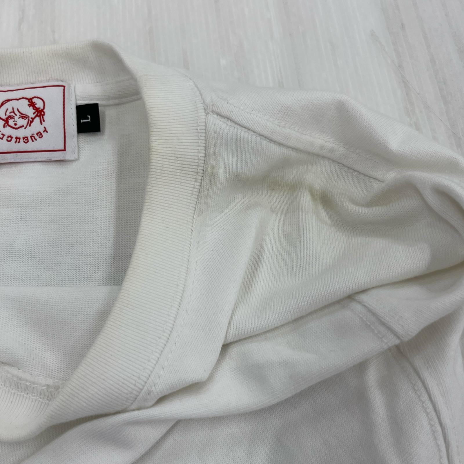 半袖Tシャツ チュウカタベタイ 白 L L ホワイト