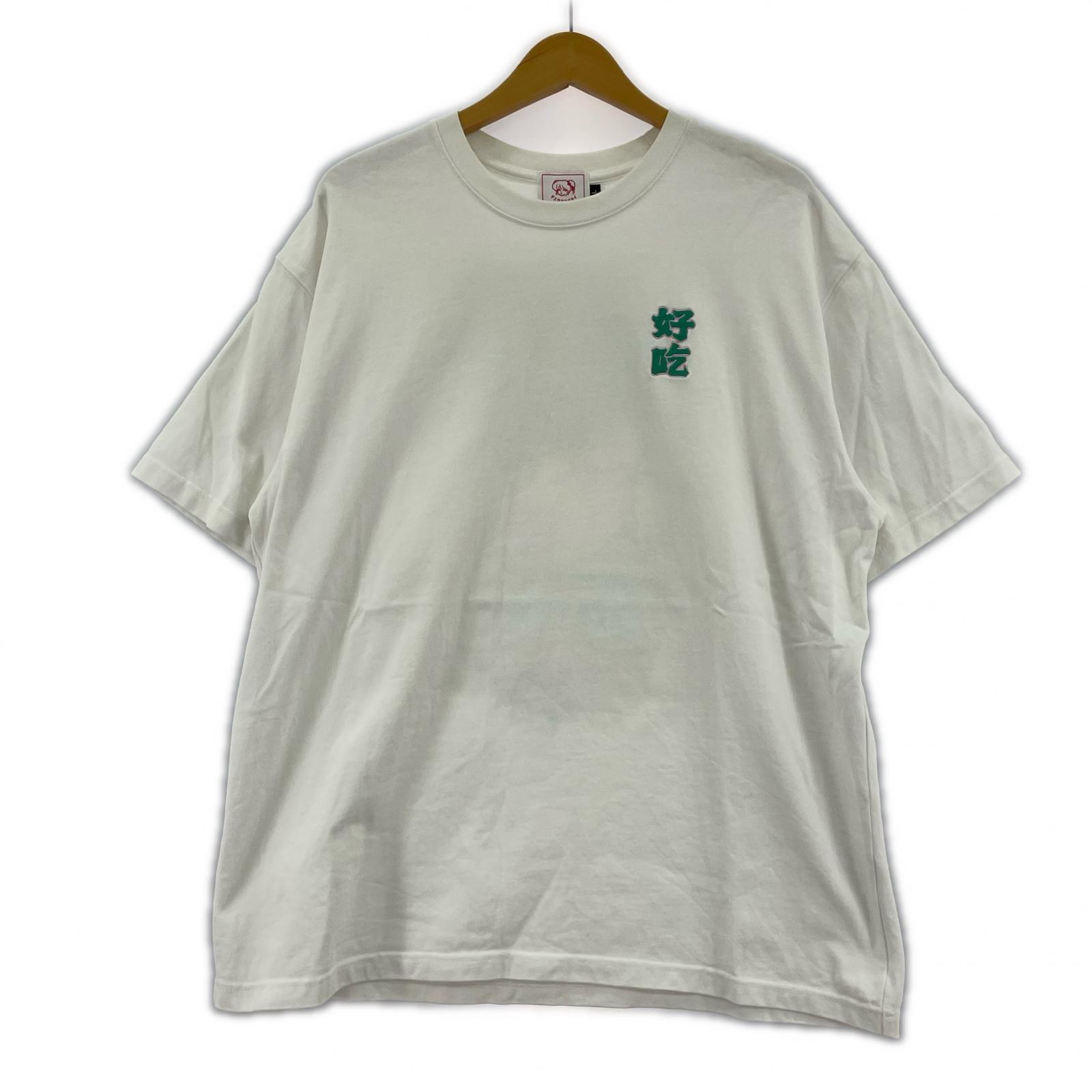 半袖Tシャツ チュウカタベタイ 白 L L ホワイト