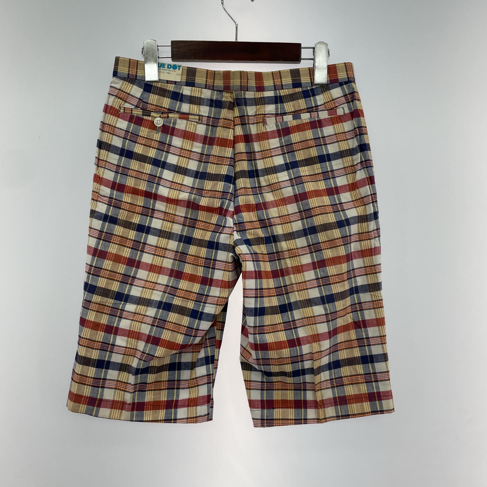 ショートパンツ 70s BLUE DOT ハーフパンツ (78)チェック柄