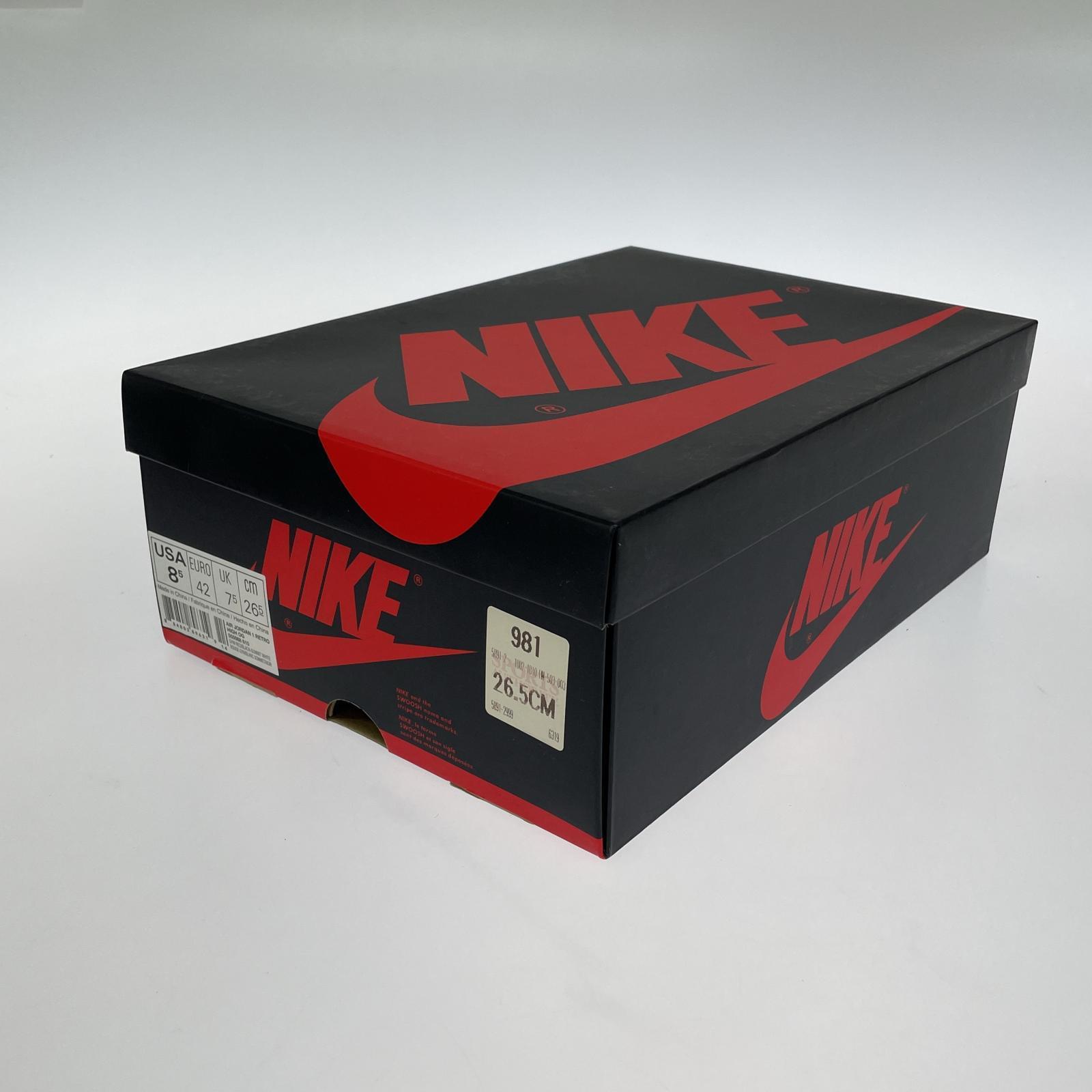スニーカー AirJordan 1 Retro High OG Bred Toe 26.5cm (US8 1/2 UK8 EU43)