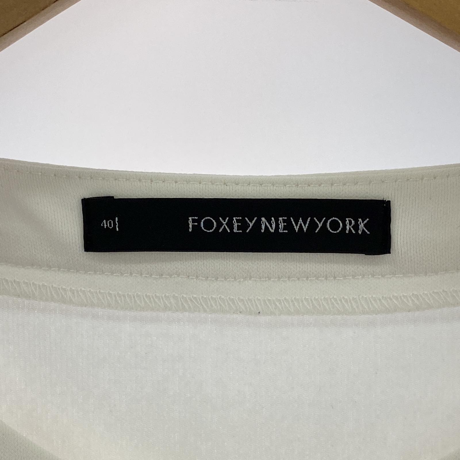 半袖Tシャツ FOXEYNEWYORK ジップカットソー 40 ホワイト