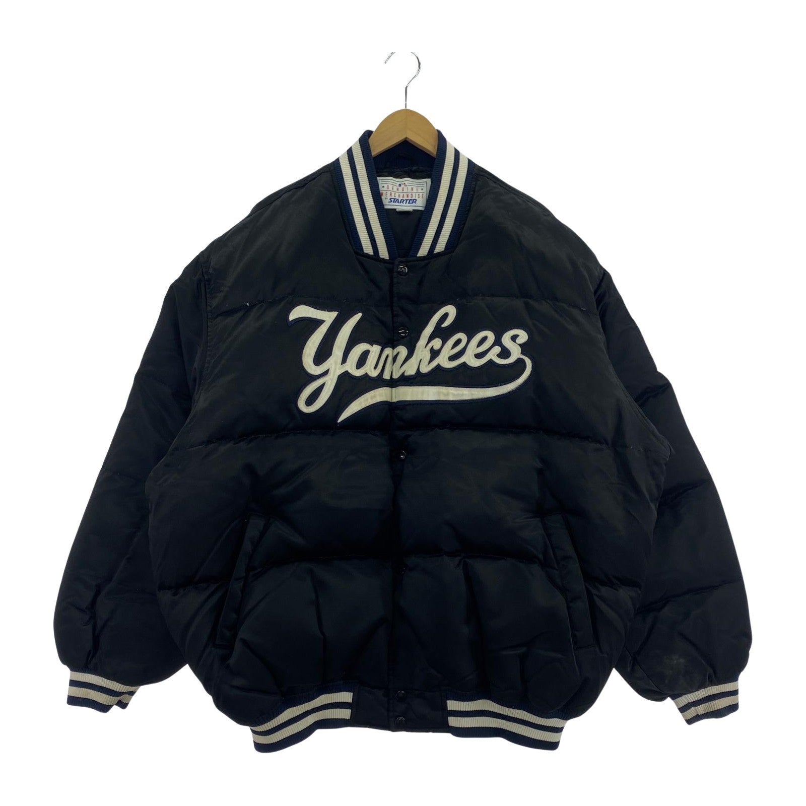 ダウンジャケット 90s MLB NY YANKEES (2XL) ブラック