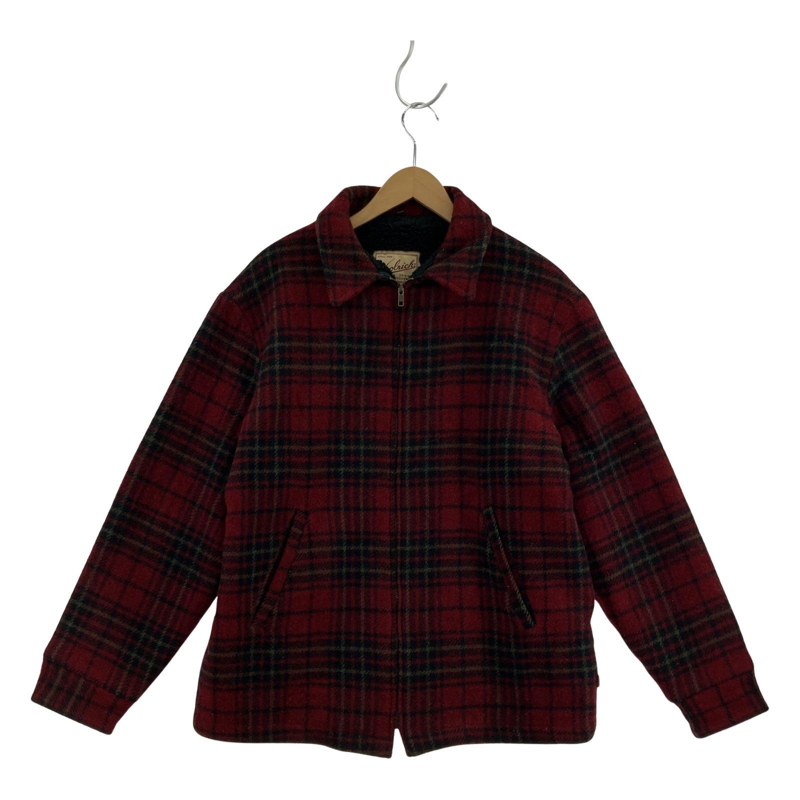 ジャケット 90s 裏ボア メキシコ製 チェック ウールジャケット 赤 (M) M