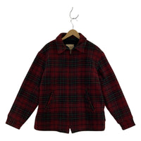 ジャケット 90s 裏ボア メキシコ製 チェック ウールジャケット 赤 (M) M