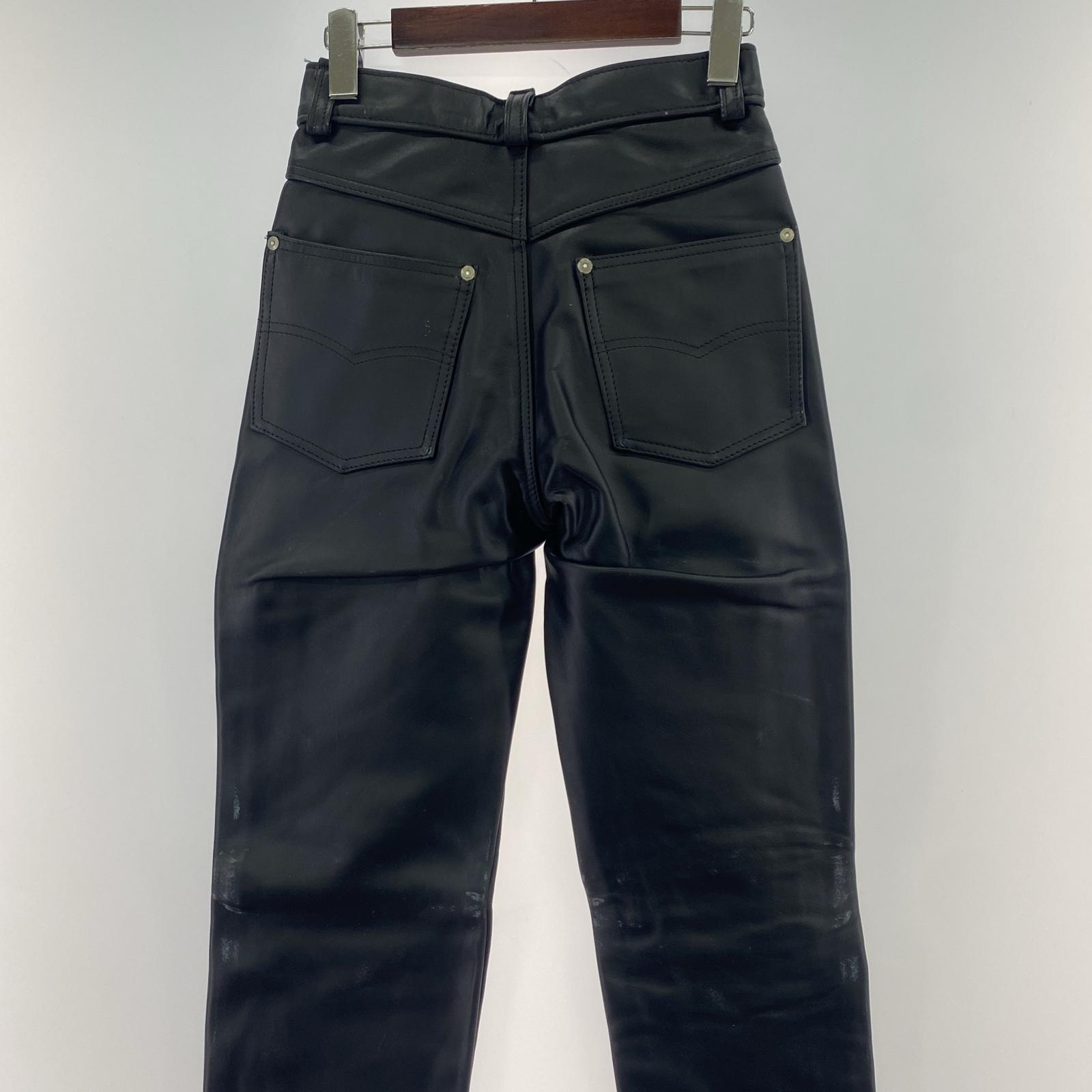 パンツ USA製 Style600 スリムレザーパンツ ブラック