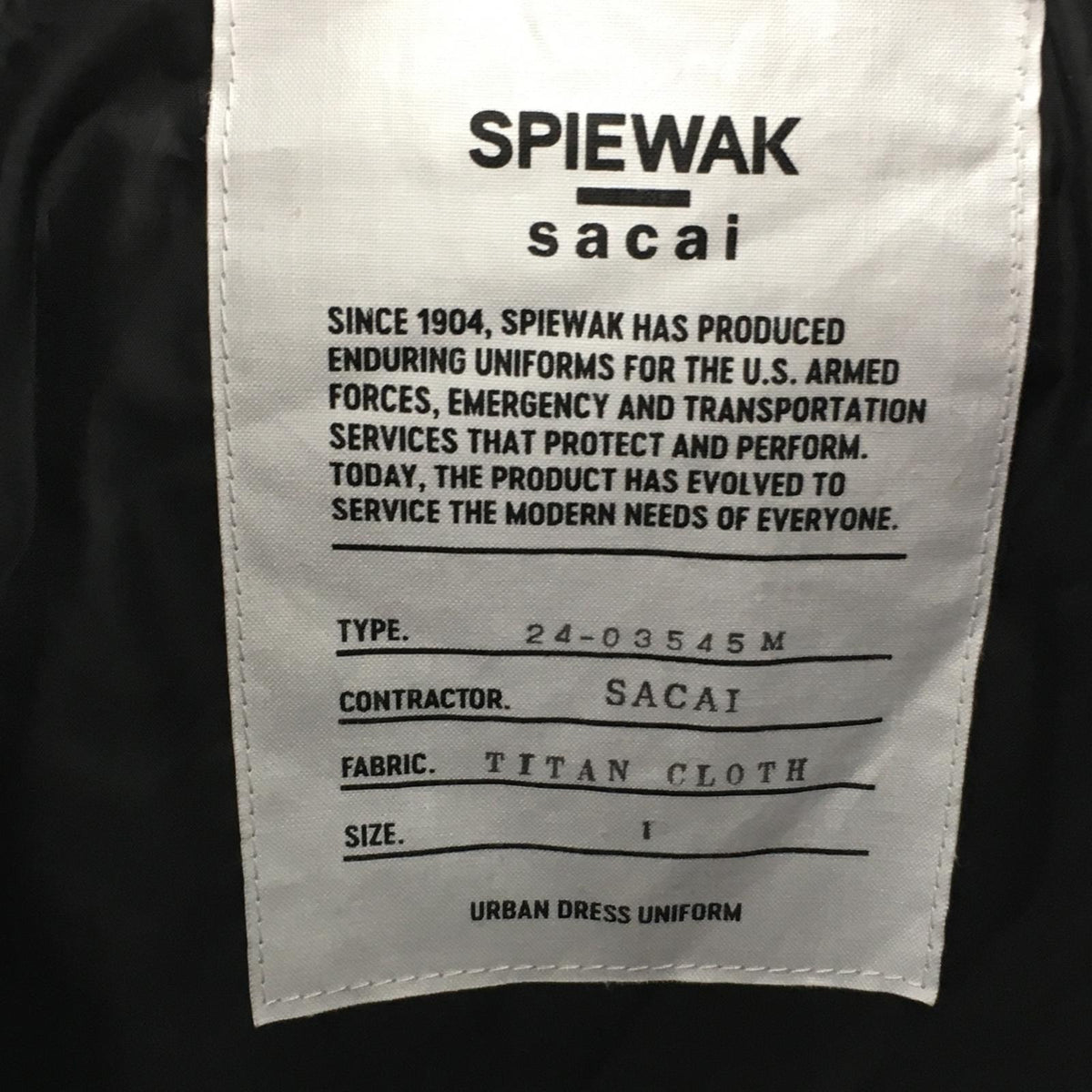 ジャケット SPIEWAK Gonz MG Multi Patch Blouson 1 ブラック