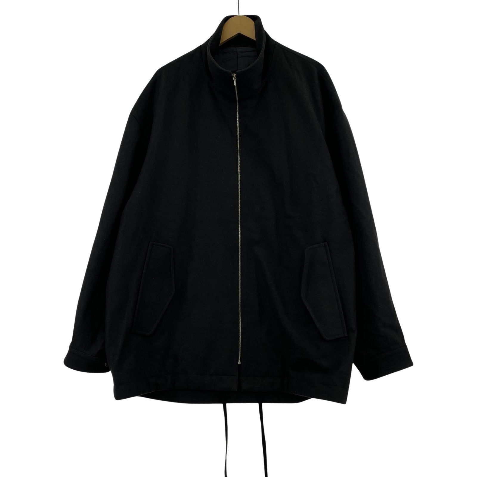 ジャケット 22AW MELTON ZIP HALF COAT M M ブラック
