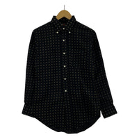 半袖シャツ 60s L/Sボタンダウンシャツ 小紋柄 BLK M ブラック